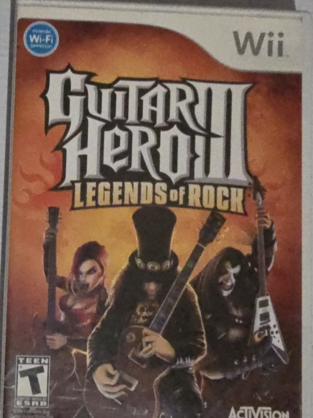 Guitar Hero III: Legends of Rock for Wii - Orange Cover